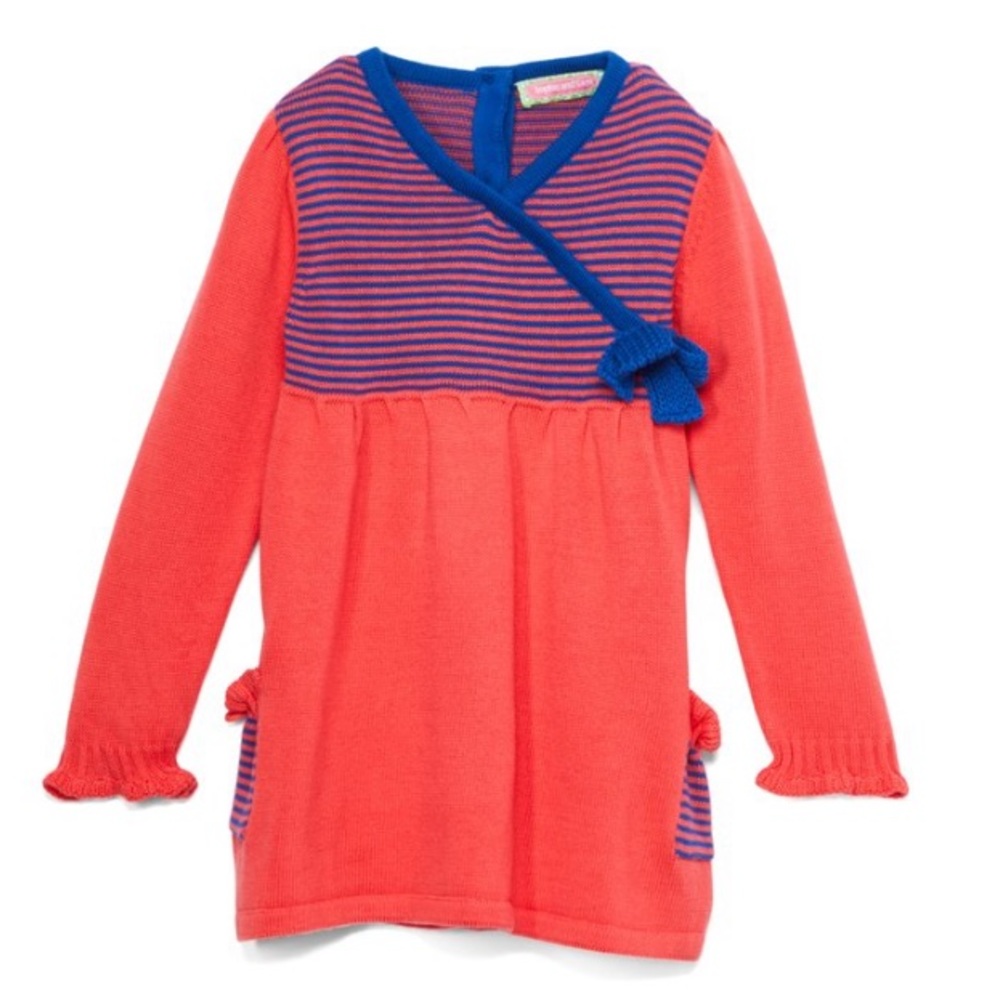Coral & Blue Stripe Surplice Tunic (almost Dress)